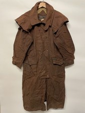 Outback Riding Coat Mens M Brown Wax Waxed Jacket Trench Heritage Australia