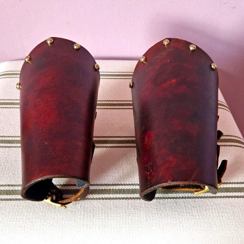 Larp leather bracers armour - leather,