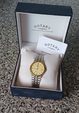 Rotary Men's Swiss Made 1.242.4.0.30 Quartz Date Watch, 34mm Excellent condition