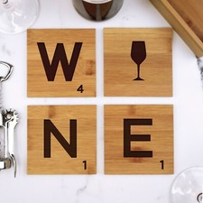 Set of 4 Scrabble Letter Tile