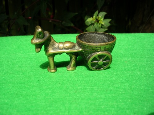 Vintage brass donkey - brass,