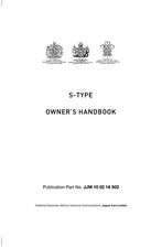 JAGUAR  S-TYPE  -Owners USER MANUAL Handbook - New Print