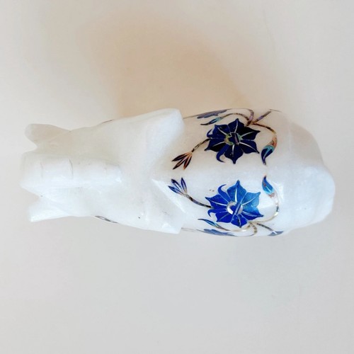Marble elephant figurine with - marble,