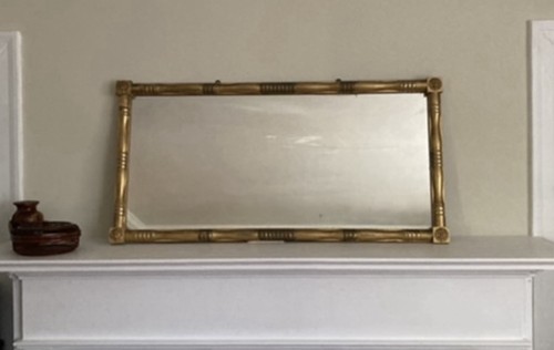 Antique mirror gilt wood frame - gilt,