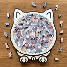 135pcs Cat-shaped Wooden