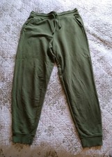 Ladies M&S Size 12 Regular Olive Green Jogging Pants Sweat Pants
