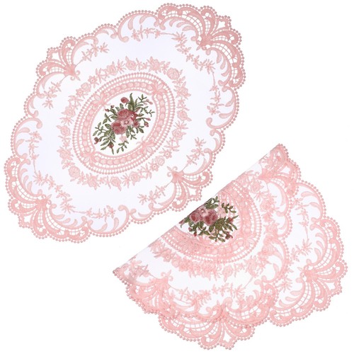 Pcs lace coasters - 2,