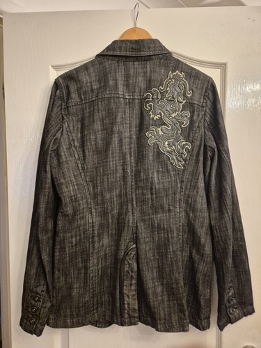 Zara mens vintage denim jacket - denim,