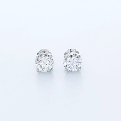 Solid 14k white gold - 14k, stud