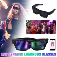 Magic Flash Led Party Glasses App Bluetooth Control Luminous DJ SunGlasses DIY