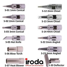 Pro Iroda Soldering Tips & Attachments Spares To Fit Solderpro 50 And 70 Irons  