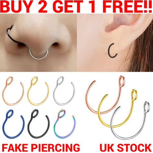 Fake nose ring septum piercing - fake,
