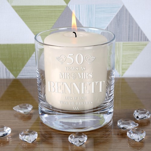 Engraved 50th gold - engraved, wedding