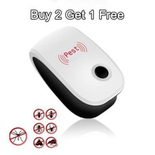 2Pcs Ultrasonic Pest Deter Insect Repeller Mouse Electronic Mice Spider Rat UK