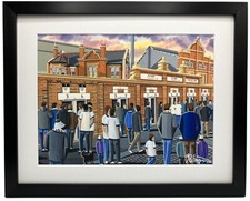 Fulham Craven Cottage. Framed Football Club F.C Stadium Wall Art Print 14" x 11"
