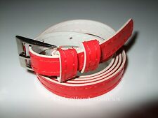 Ladies Girls Womens Shiny Skinny Thin Faux Leather Waist Belt 18 Colors