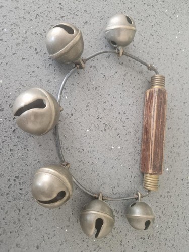 Antique brass bronze crotal - brass,