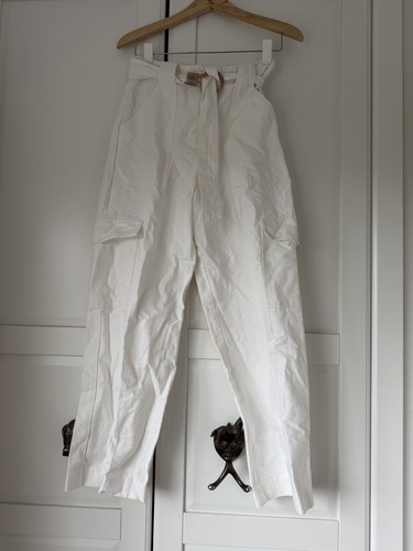 Zara ecru white cargo - zara,