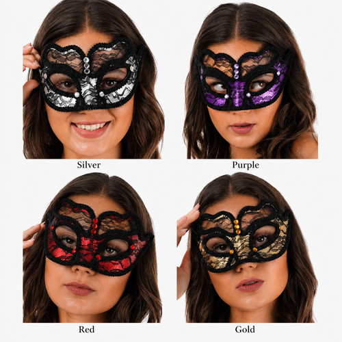 Lace masquerade eye - masquerade, mask