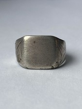 1940s WW2 German Silver 0.835 Signet ring Lemberg 1942 Engraved from your father