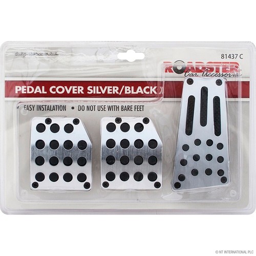 3pc rubber aluminium pedals - rubber,
