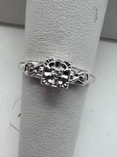 Antique 14k White Gold Diamond