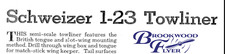 Rare SCHWEIZER 1-23 PLAN for