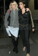 Amy Winehouse Adidas Jacket Black Gold Size 2004 XS Runs Larger  