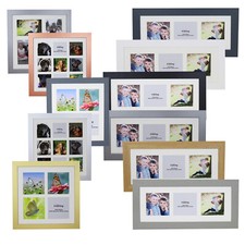 REAL WOOD Square Multi Aperture Photo Picture Frame Instagram Wide Collage 4x4