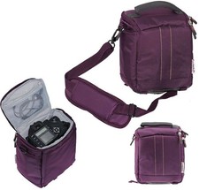 Navitech Purple Camera Bag For Olympus Evolt E410 10MP Digital SLR Camera