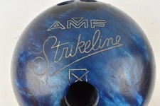 AMF STRIKELINE Red White &Blue Swirl Bowling Ball 16lb & Carrier