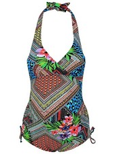 BNWT Ladies Maternity Swimsuit Adj Ruched Sides Padded Cup Swimming Costume 12