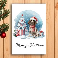 German Shorthaired Pointer Christmas Card from the dog. Dog Lovers Card.