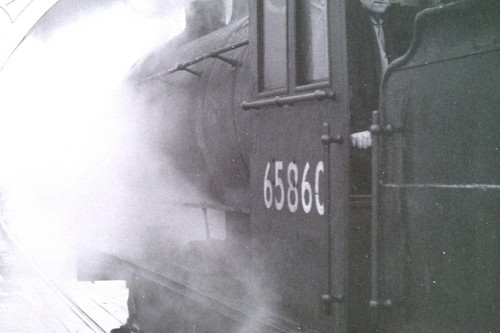 65860 steam locomotive - 65860, (b/w