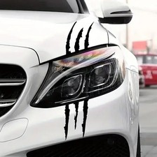 2pcs Set Black Monster Claw Scratch Car Vinyl Decal Sticker For Both Sides