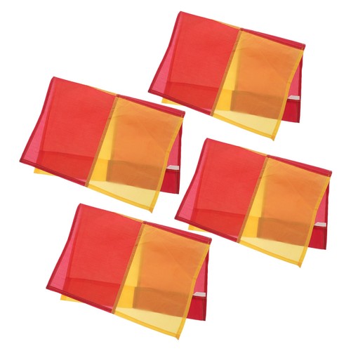 4pcs red yellow - red,