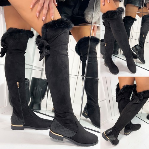 Womens black over - womens, knee