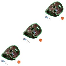 3 Sets of Cat Toy Pet Cat Tunnel Toy Soundable Pet Nine-holes Tunnel Cat Toy