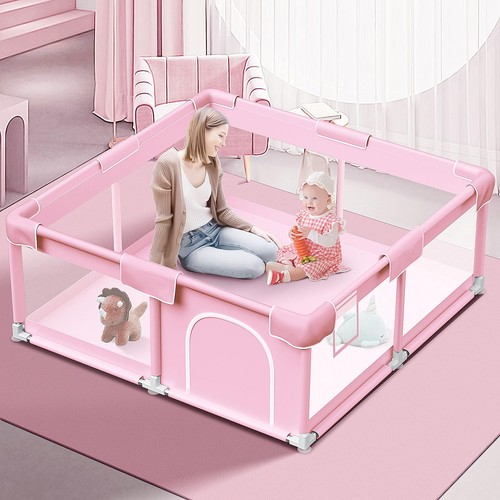 Pink baby playpen 50x50 inches - pink,