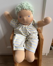 Bamboletta Dolls Waldorf Doll baby doll with soft mint boucle capped hair 