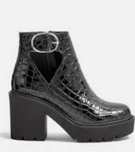 Topshop women black patent - black,
