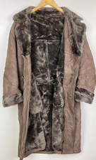 REAL SHEARLING SHEEPSKIN COAT Size XL 44" Men`s Winter Jacket Vintage