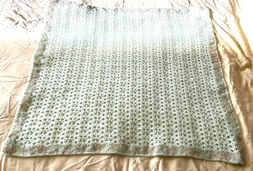 Baby shawl hand crocheted - baby,
