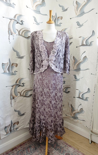 Ann balon purple floral - floral, sequin