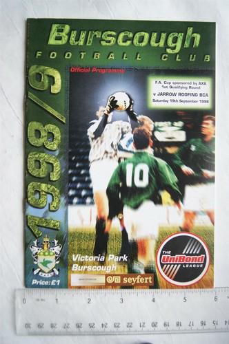 1998 programme burscough - 1998, v