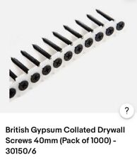 British Gypsum Collated Drywall Screws 40mm (Pack of 1000) - 30150/6