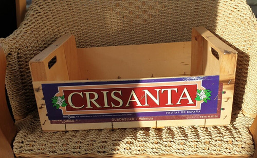 Vintage wooden crisanta crate - vintage,