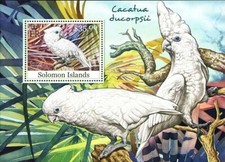 WHITE COCKATOO Parrot Birds/Bird MNH 1v-Stamp Sheet #1762 (2012 Solomon Islands)