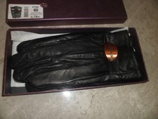 MICHAEL KORS NAPPA LEATHER BLACK GLOVES SIZE L/XL