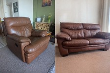 Premium Brown Leather 2 Seater